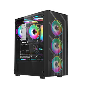 Factory Outlet New ATX PC Case Polygonal Mesh Computer <span class=keywords><strong>Gaming</strong></span> Case Apertura Vidrio templado OEM Aleación de aluminio PC Case Stock - Product Image 1