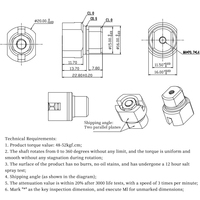 Charnière rotative circulaire à axe pivotant avec verrouillage de position et réglage du couple pour table de lecture pliante, lampe de bureau, charnière rotative Yuzhou