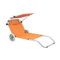 Chaise de plage pliable moderne en métal avec roulettes pour la salle à manger et la plage Joyder JD-6008