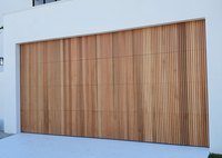 Porte de garage en aluminium avec lattes en aluminium couleur bois, style villa USA, 10x8, pour l'Australie
