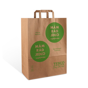 <span class=keywords><strong>Sac</strong></span> en papier <span class=keywords><strong>kraft</strong></span> vierge à base large logo personnalisé, emballage en papier pour fruits et légumes, et fleurs, pour le supermarché, 50 unités - Product Image 2