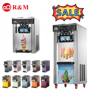Máquinas de helado comerciales de 1 o 3 sabores para hacer crema, crema Michar, y helado suave tipo Parlour - Product Image 3