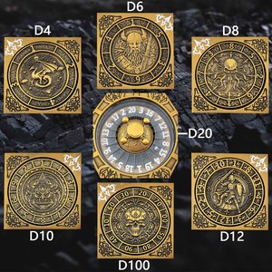 Juguetes Antiestrés de Escritorio para Oficina, 7 en 1, Dados DND, Spinner de Metal Premium - Product Image 2