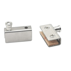 Glass Door Hinges Stainless Steel 2.5mm Detachable Door Mount For Glass <b>Cabinet</b> Doors - Product Image 2