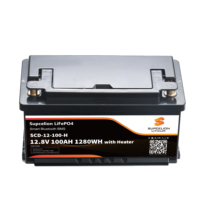 Batterie LiFePO4 Personnalisée à Cycles Profonds 12V avec Bluetooth, Système de Stockage Solaire Lithium-Ion, Disponible en 50Ah, 100Ah, 200Ah, 300Ah