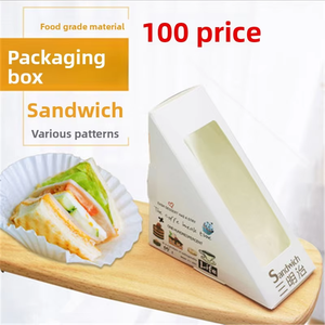 Boîte à sandwich triangulaire en papier avec fenêtre transparente, forme personnalisée, emballage cadeau pour pâtisserie, dessert, bonbons, fournitures de boulangerie - Product Image 6
