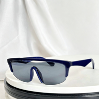 Lunettes de soleil polarisées rectangulaires surdimensionnées dégradées, unisexe, miroir, personnalisées, luxe, grande monture, pour VTT, style Europe-Amérique