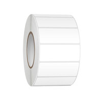 Étiquettes d'expédition thermiques directes d'usine, autocollantes, blanches, vierges, résistantes à l'eau, en rouleau, pour codes-barres 2x1
