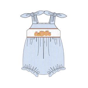 Puresun halloween smocked abbigliamento per bambini nuovissimo abbigliamento per neonata in cotone con ricami di zucche - Product Image 6
