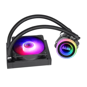 SAMA New cpu liquid cooler 120mm water cooler ARGB fan colorful water cooling processor