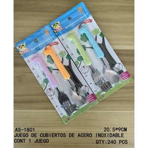Set di posate in acciaio inossidabile colorato-posate per bambini durevoli - Product Image 1