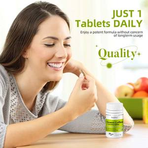 Tabletas de Extracto de Té Verde Orgánico, Suplemento Herbal con Cafeína de Granos de Café Verde, Quemador de Grasa Natural, 30 Tabletas - Product Image 5