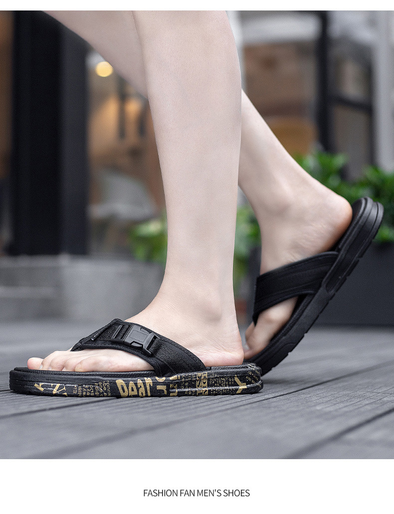 Summer Casual Thong Slippers Outdoor Beach Flipflops EVA PE Flip-flopSs Slippers For Mens