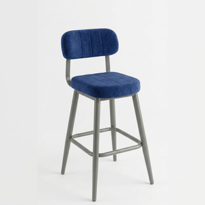 Taburete de Bar Moderno Tapizado en Terciopelo y Cuero PU, Patas de Metal, Alta Durabilidad, para Cocina, Hogar, Bar, Sala de Estar, Hotel, Comedor, Escuela - Product Image 5