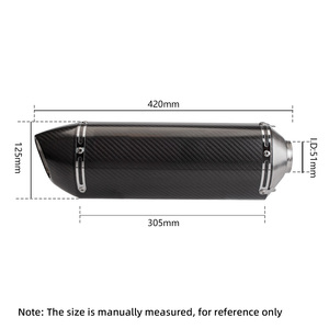 Système d'échappement complet pour moto <span class=keywords><strong>Mt07</strong></span> XSR700 2014-2024, échappement en fibre de carbone R77 51 mm/2 pouces, échappement <span class=keywords><strong>Mt07</strong></span> - Product Image 6