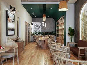 Aménagement intérieur de magasin de desserts personnalisé conception libre meubles de café-boutique de café moderne comptoir de bar - Product Image 4