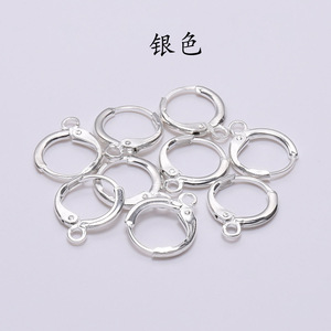 Round Copper French <b>Hook</b> 14x12mm Spring Clasp For <b>Earring</b> Making Jewelry Findings - Product Image 4
