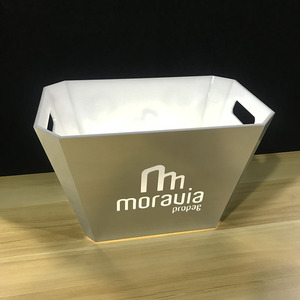 LED Luminous Tropical Floral Design 12L Portable Waterproof Party Ice <b>Bucket</b> with Custom Logo & Color Plastic - Product Image 4