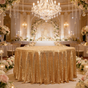 10% de réduction sur la nappe à paillettes de fête de mariage de luxe nappe haut de gamme bon marché pour les occasions spéciales - Product Image 1