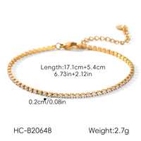 Bracelet en acier inoxydable incrusté de zircon, plaqué or 18 carats, bijoux pour femmes, luxe discret, polyvalent, inaltérable