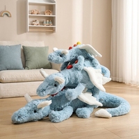 Peluche douce en forme de dragon ailé, jouet en coton PP rembourré, animal en peluche pour cadeau d'anniversaire ou de Noël