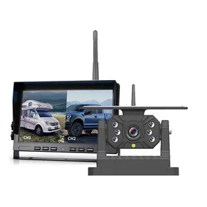 10inch năng lượng mặt trời không dây sao lưu hệ thống camera với ahd1080p DVR inbuilt 2 chia hiển thị, thích hợp cho khác nhau xe tải, xe tải