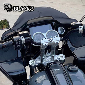 Morsetto Manubrio NERO 3 Pollici Adatto per Harley-Davidson Softail Touring Street Fighter Low Rider - Product Image 3
