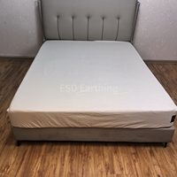 ESD anting sangat konduktivitas 10% serat perak murni katun organik Grounding seprai kasur pembumian seprai tempat tidur
