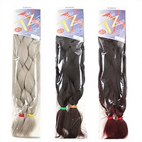 Europe, Amérique et Afrique - Commerce extérieur - Style africain - Tresses universelles multicolores - Crochet - Fil haute température - Grandes tresses volumineuses et lâches - Taille moyenne réglable