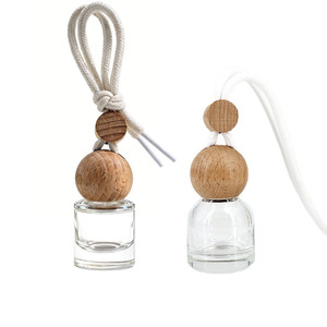 Portable Round Glass Car Air Freshener Perfume <b>Bottle</b> for Car Decorate Fragrance Outlet - Product Image 2