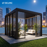 Pergola motorisée à toit à lames orientables en aluminium, personnalisée pour les entrepreneurs et les constructeurs, pergola d'extérieur résistante à la pluie pour patio