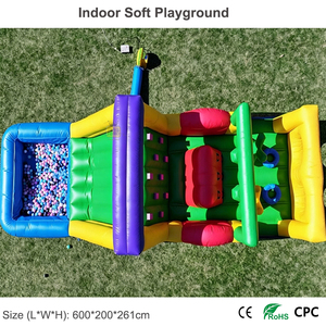 Castillo Inflable con Tobogán Acuático, Piscina <span class=keywords><strong>de</strong></span> Pelotas y Pista <span class=keywords><strong>de</strong></span> Obstáculos para <span class=keywords><strong>Parque</strong></span> Acuático en Casa, <span class=keywords><strong>Alquiler</strong></span> <span class=keywords><strong>de</strong></span> Juegos Infantiles para Interiores y Exteriores - Product Image 2