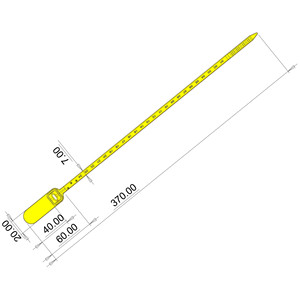Ch311 giả mạo bằng chứng Nhựa an ninh con dấu điều chỉnh chiều dài kéo chặt chẽ kim loại chèn FKM Silicone Vật liệu ứng dụng cơ khí - Product Image 3