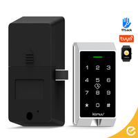 KEMUU Tuya TT Serrure d'armoire numérique intelligente à écran tactile avec carte de sécurité sans clé Serrure d'armoire Rfid Classeur avec serrures numériques