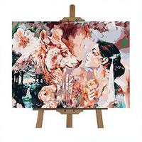 Ensemble cadeau créatif d'art et d'artisanat DIY, peinture à l'huile florale peinte à la main sur toile pour enfants, adultes et débutants avec outils