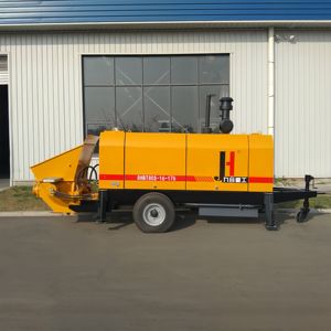 Pompe à béton diesel sur remorque DHBT80S-16 JUHE 80m³/h, pompe à béton stationnaire à haute efficacité, équipement à vendre - Product Image 1