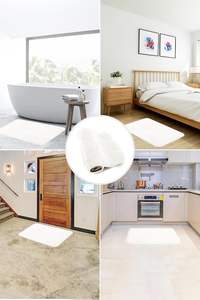 Luxury White Plush Hotel Use Bath <b>Mat</b> Washable 25mm Soft Polyester Cotton Back Non Slip Anti-Bacteria Custom Size OEM ODM - Product Image 4