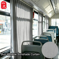 Rideau pare-soleil rétractable sur mesure en jacquard à rayures verticales pour bus de transport urbain et autocars de tourisme