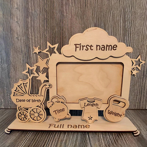 Cadre photo personnalisé pour nouveau-né, <span class=keywords><strong>cadeau</strong></span> d'annonce de <span class=keywords><strong>naissance</strong></span> pour les nouveaux parents - Product Image 3