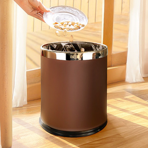 10L Thép Không Gỉ Thùng Rác Có Thể Da Thùng Rác Hai Lớp Chất Thải Thùng Rác <span class=keywords><strong>Bin</strong></span> - Product Image 2