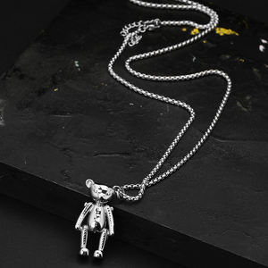 Craft Wolf trendy style coppia gioielli regalo per gli amanti collana con ciondolo orso carino - Product Image 4