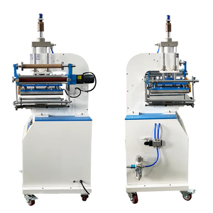 Usine semi-automatique pilote d'huile hydraulique <span class=keywords><strong>Textile</strong></span> cuir Logo/étiquette 3D gaufrage Machine de timbre à chaud - Product Image 3