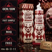 Dentifrice professionnel anti-caries sur le thème d'Halloween, emballage personnalisé, vente en gros, usine, marque privée, fraîcheur pour la maison