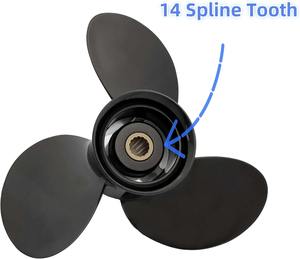 Nouveau kit de moyeu d'hélice de <span class=keywords><strong>bateau</strong></span> <span class=keywords><strong>Mercury</strong></span> 48-897752A11 9 1/4 X <span class=keywords><strong>10</strong></span> pas, 14 cannelures, pour hélice en aluminium 9.9-20 HP 9.25X10 - Product Image 6
