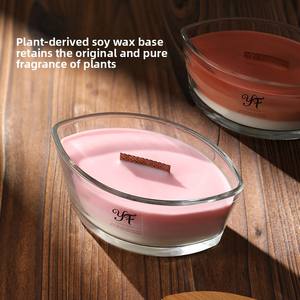 Bougie parfumée de luxe à marque privée, mèche en bois, son crépitant, bruit blanc, cire de soja, parfums personnalisés, bougie d'aromathérapie, cadeau - Product Image 2