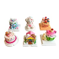 Autocollant magnétique 3D créatif en résine synthétique, imitation gâteau, nourriture miniature, rouleau de fraises, décoration de réfrigérateur, style dessin animé
