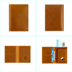 Porta Pasaportes Personalizado Vintage, Organizador <span class=keywords><strong>de</strong></span> Tarjetas y Boletos <span class=keywords><strong>de</strong></span> Avión, Funda <span class=keywords><strong>de</strong></span> Corcho con Espacio para AirTag, Sin Cierre - Product Image 4