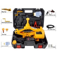 Cric électrique vertical en acier 2T/3T Portable Top Télécommande sans fil Outil multifonctionnel de changement de pneu pneumatique