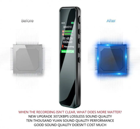 Nouveau Dictaphone Numérique 8 Go Mini Enregistreur Vocal Numérique 32h d'Enregistrement Lecteur MP3