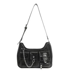 <span class=keywords><strong>Sac</strong></span> à bandoulière multipoches avec chaîne Détail PU Leather Fashion Handbag for Women - Product Image 4